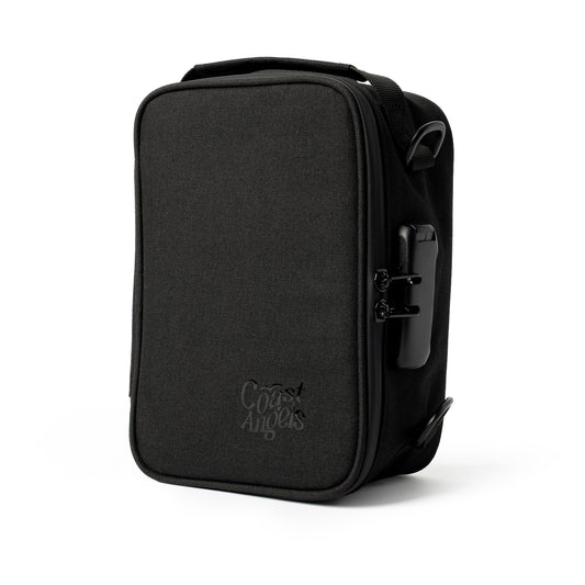 Coast Angels Dalston Smell Proof Bag on a white background, highlighting its sleek, odor-control design and stylish appearance.